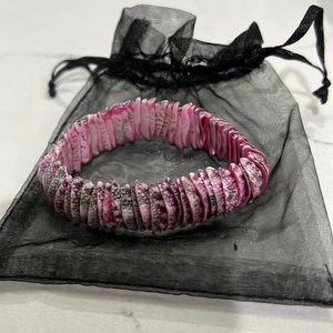 Pretty stretch shell bracelet.  Multi colored